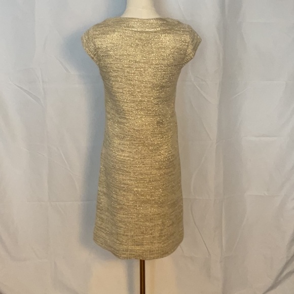 Kate Spade metallic tweed shimmering cap sleeve shift dress size 2 - Picture 2 of 7
